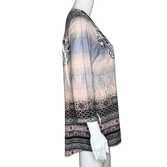 Live and Let Live Shirt Womens Large Pink Sublimation Colorful Art Boho Bohemian - Picture 2 of 10